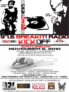 97.6 BreakIt! Radio Kick Off Party